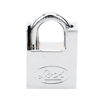 Candado de acero con Guarda Anti Palanca/ Acabado en Cromo Satinado / Doble Cerrojo / Medida 40 mm/ Nivel de seguridad 7/ 4 Llaves Abloy.