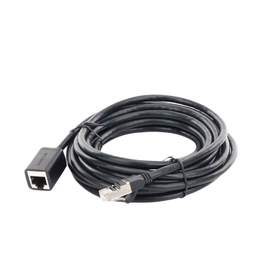 Cable de Extensión Cat6 RJ45 F/UTP / Macho a Hembra / 5 Metros (16.40 Pies) / Método de Conexión 568B / Velocidad de Transmisión 1000Mbps / Ancho de Banda del Canal 250MHz / Caja de Cobre / Negro