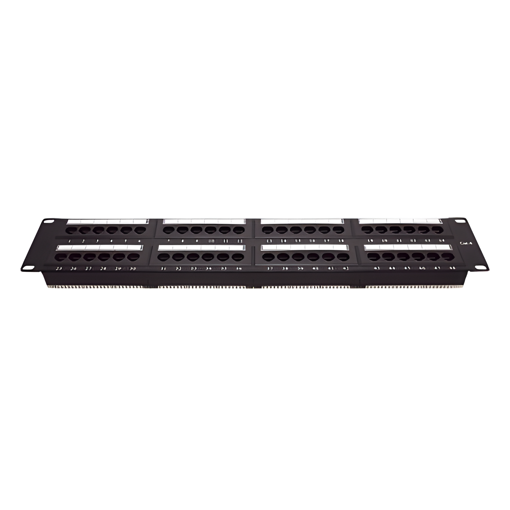 Panel de Parcheo de Impacto (110) UTP de 48 Puertos Cat6, 19 Pulgadas (48.26 cm), 2U, con Barra para Organizar Cable — LINKEDPRO BY EPCOM · SKU LP-PP-608