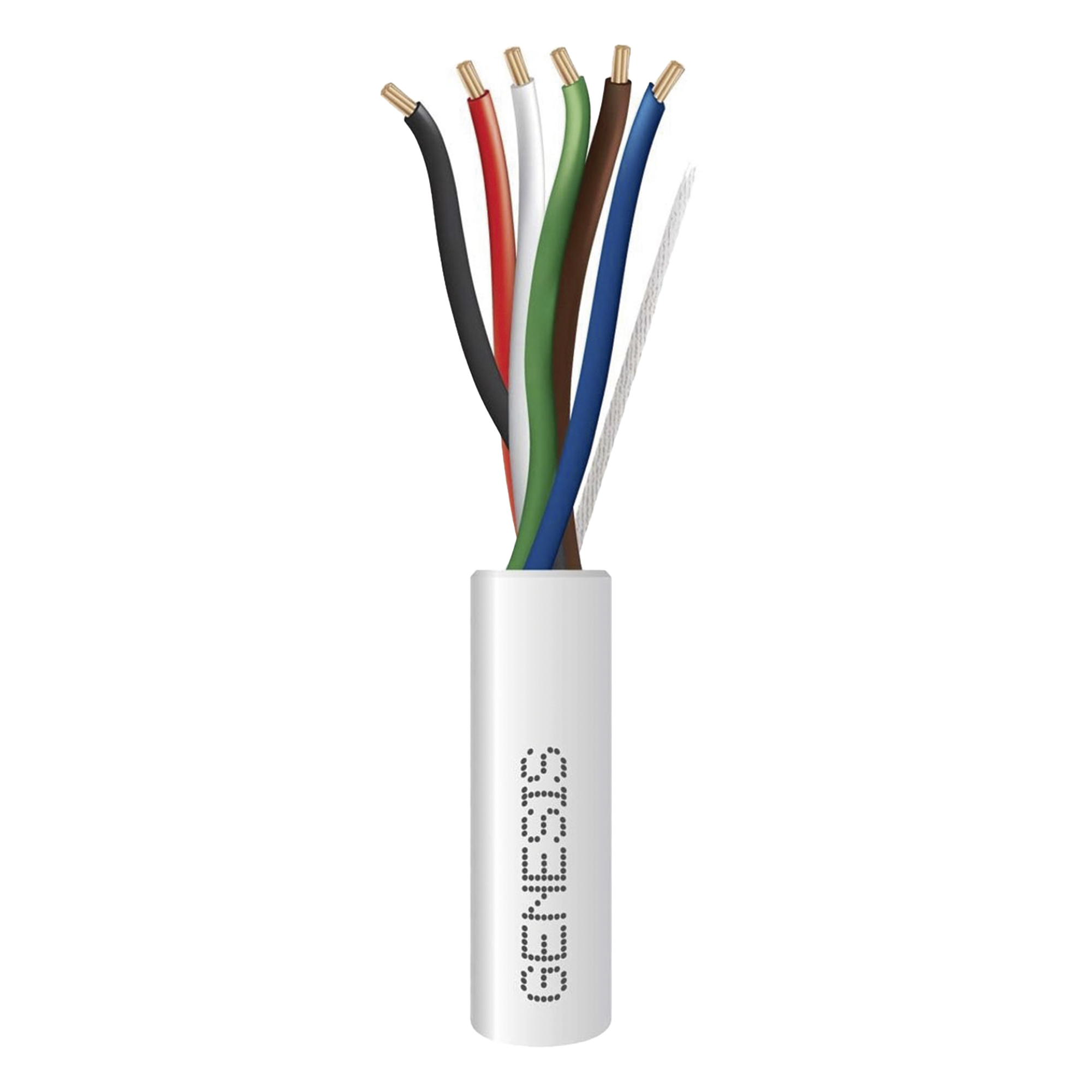 Bobina de 305 Metros (1000 Pies) / Cable de Cobre / 6 x 22 AWG / Riser / Tipo CMR-CL3R / Para Aplicaciones de Control de Acceso / Alarmas de Intrusión / Automatización / Interfonos y TV Porteros — GENESIS · SKU 2106-1101/1000