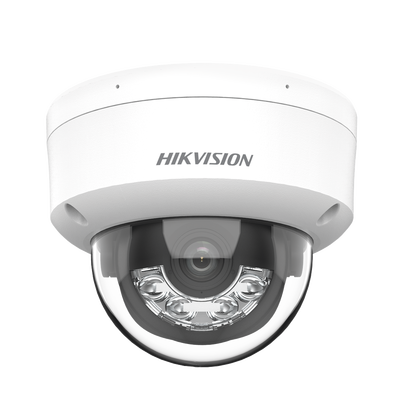 [Dual Light] Domo IP 8 Megapixel (4K) / Lente 2.8 mm / 30 mts IR + 30 mts Luz Blanca / Micrófono Integrado / IK08 / ACUSENSE Lite / Exterior IP67 / H.265 / PoE / ONVIF 