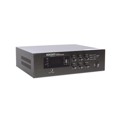 Mini Amplificador de Audio Mezclador | 240W RMS | Sistema 70/100V | MP3 | Tuner | Bluetooth | Musica ambiental y Voceo