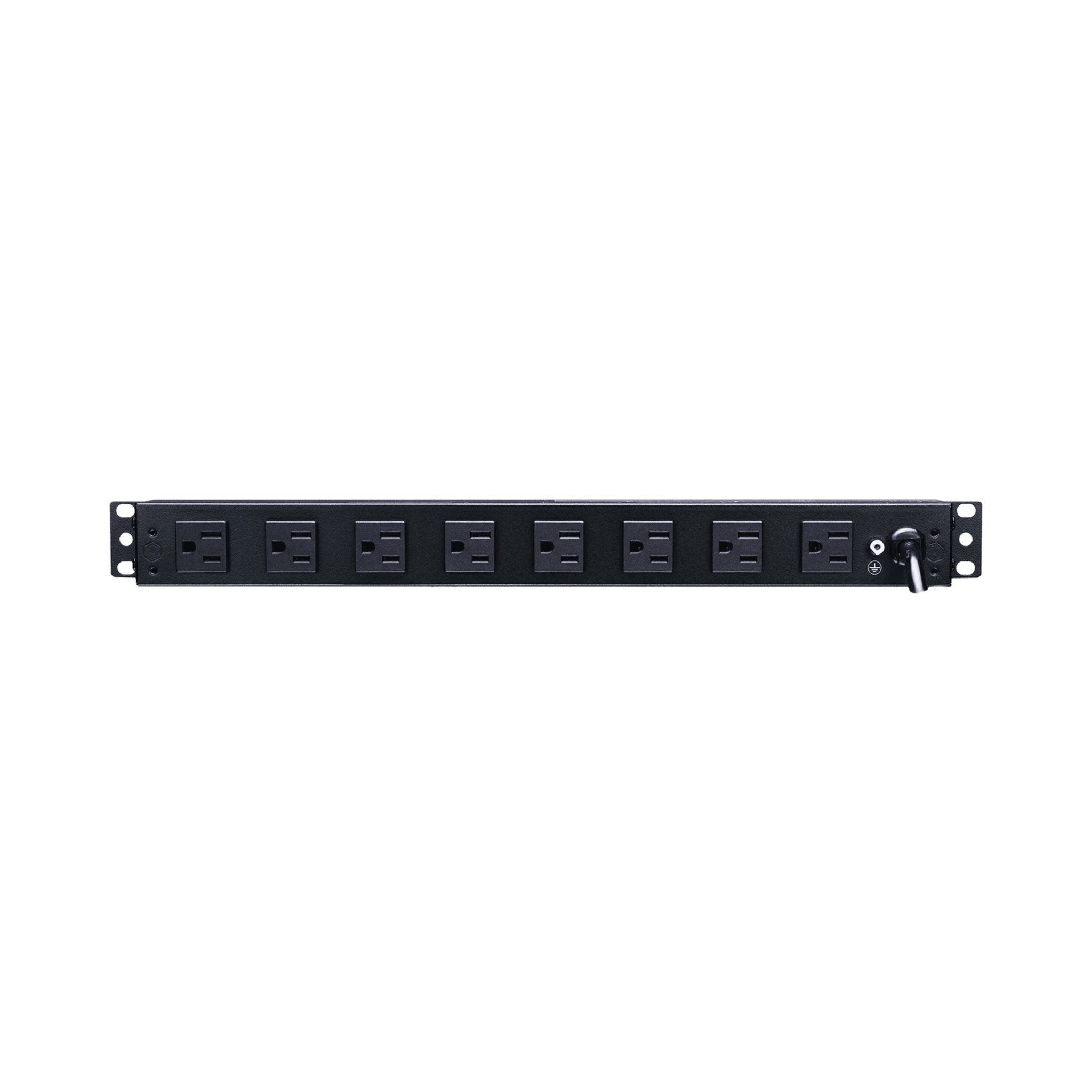 PDU Básico de Montaje en Rack, Con 10 Salidas NEMA 5-15R y Protección Contra Sobretensiones, Enchufe de Entrada NEMA 5-15P, de 19in, 1UR, 15 Amp, 120 Vca