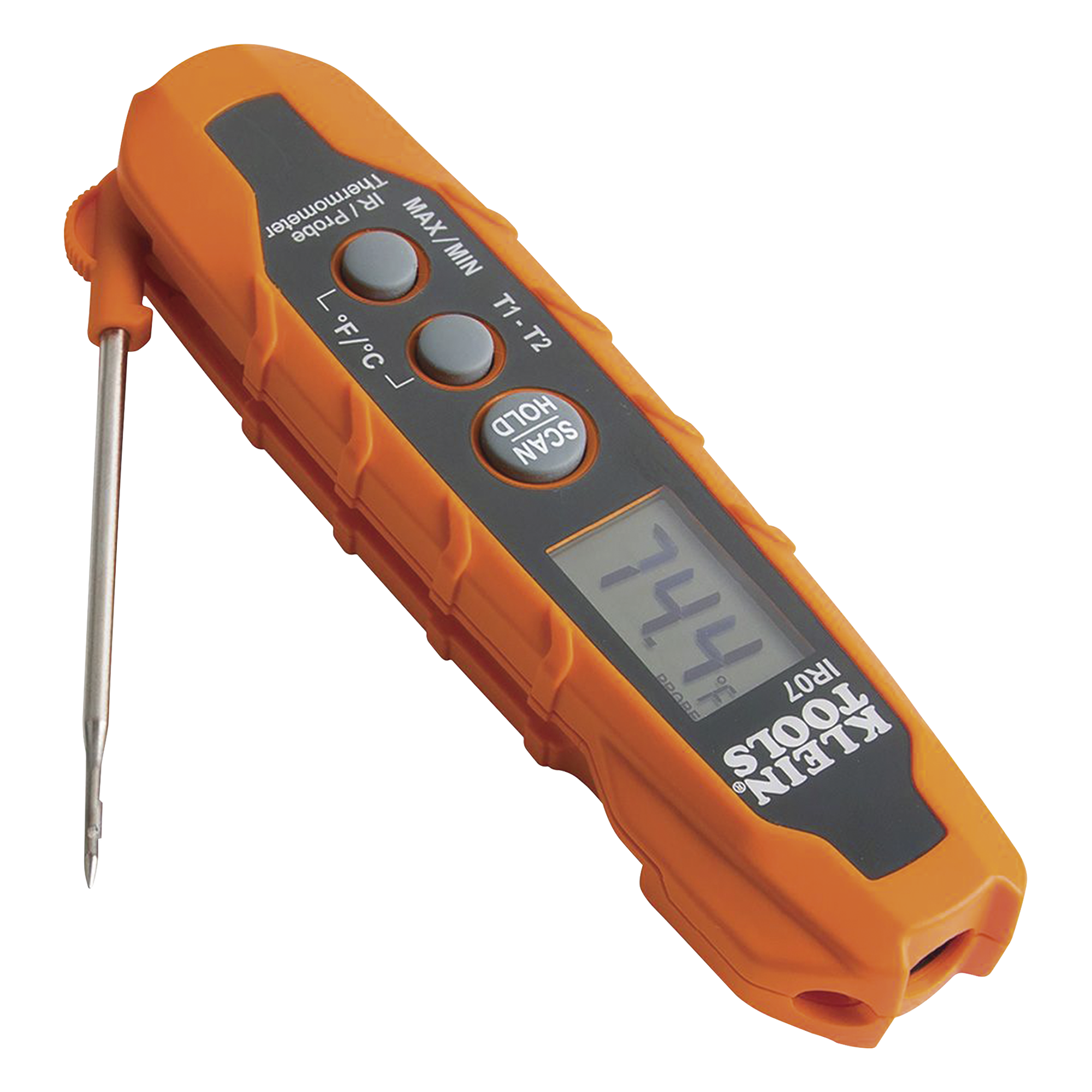 Termómetro Doble IR/Sonda con Medición ºC y ºF. Con Pantalla Retroiluminada — KLEIN TOOLS · SKU IR-07
