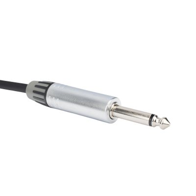 Cable de Audio | Plug 1/4 in a Plug 1/4 in Mono | Carcasa Cromada | Conectores Seetronic | Ideal para Instrumentos | Longitud 5m