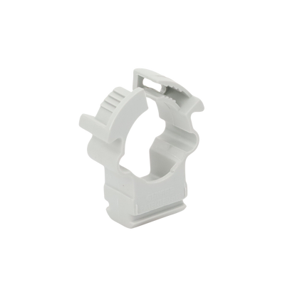 Soporte de collar (Abrazadera), PVC Auto-extinguible, cerrado para tubería de 16 mm