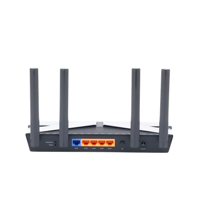 Router WiFi 6 doble banda AX 3000 Mbps / MU-MIMO y OFDMA / 1 Puerto WAN 10/100/1000 Mbps / 4 Puertos LAN 10/100/1000 Mbps / 4 Potentes Antenas.
