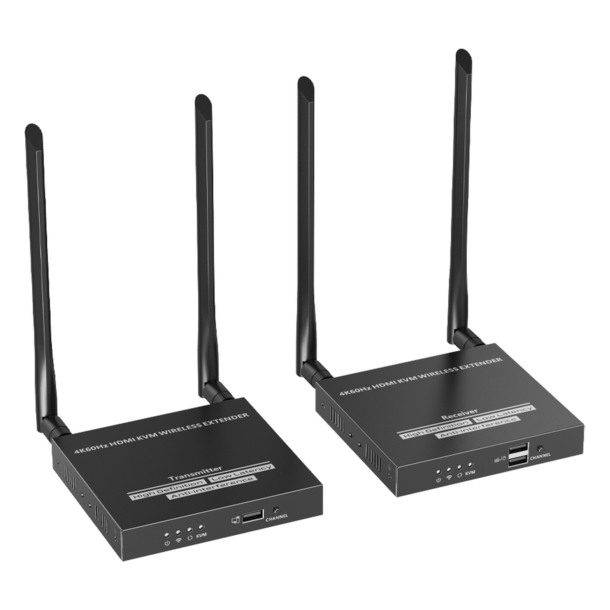 Kit Extensor Inalámbrico | 4K@60Hz | Transmisión hasta 50m | Transferencia IR | Emparejamiento SSID — EPCOM TITANIUM · SKU TT699KVM