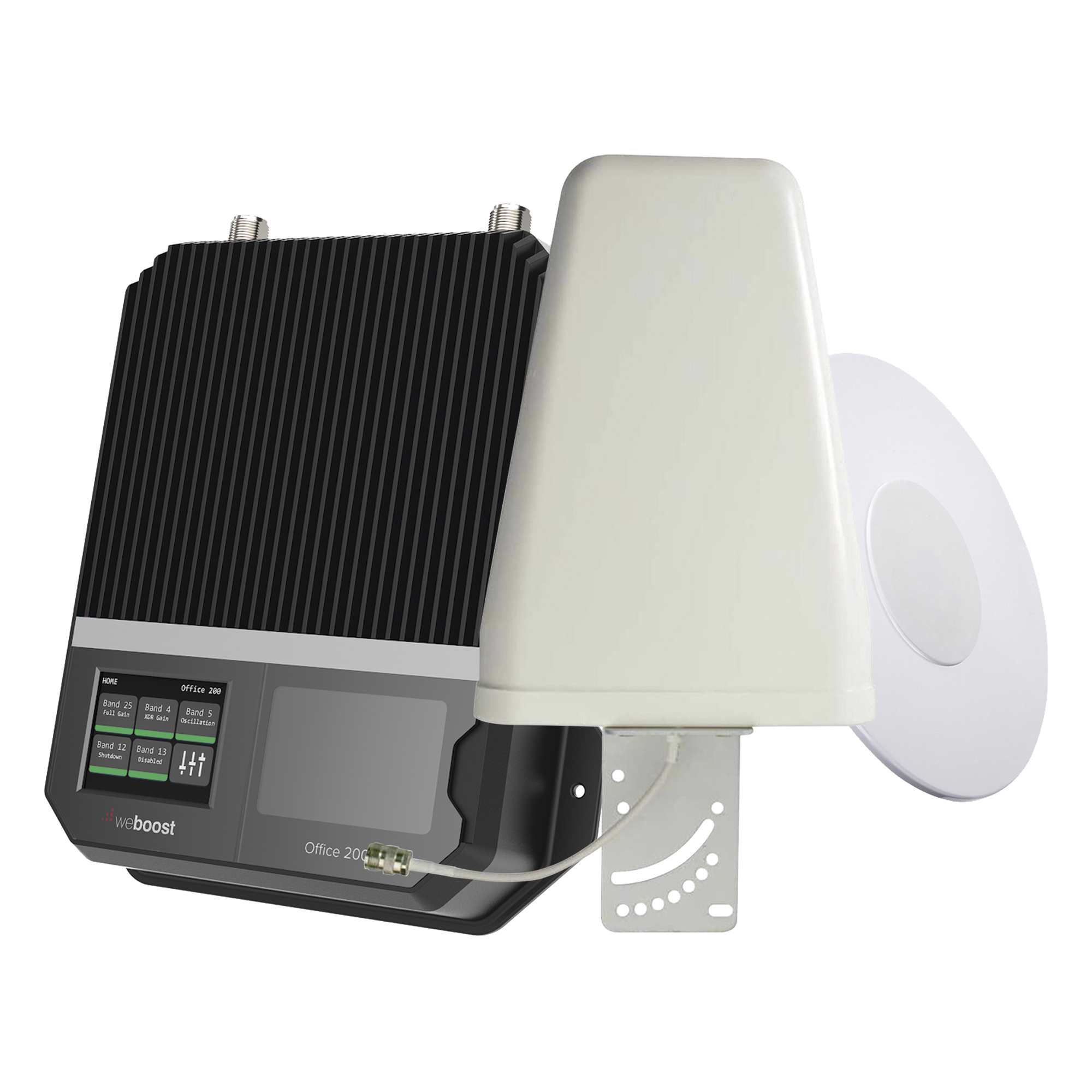KIT Amplificador Office 200 4G LTE, 3G y VOZ con antena direccional. Especial para cubrir áreas de hasta 1600 Metros Cuadrados por ser de grado comercial e industrial. Soporta múltiples operadores, tecnologías y usuarios. — WILSONPRO / WEBOOST · SKU 535-047