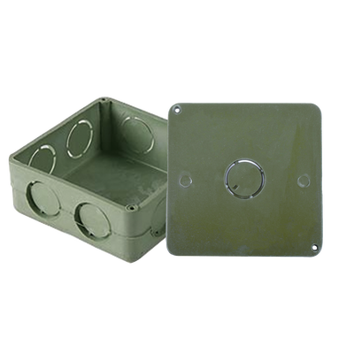  Caja Cuadrada y Tapa para Tubería PVC Conduit de 1".
