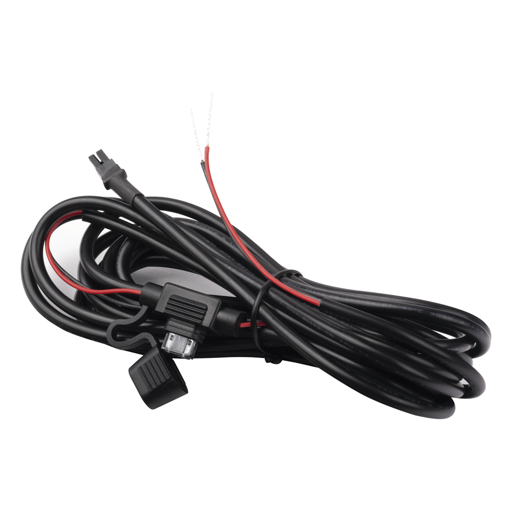 Cable de Alimentación para Radio Móvil / 4 Metros (13.1 ft) / Fusible 2A Integrado / Conector MX3.0 / AWG 20 / Termoretráctil y Abrazadera Incluidos — TELOX · SKU TE61A0600100