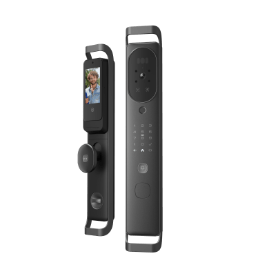 Cerradura Inteligente Multibiométrica / Reconocimiento Facial + Venas Palma + Huella Digital / Teclado Numérico + Tarjetas IC + NFC / Pantalla HD 4.5 Pulgadas / Wi-Fi 2.4 GHz / Doble Batería 6500 mAh / App Smart — LNDU · SKU H10