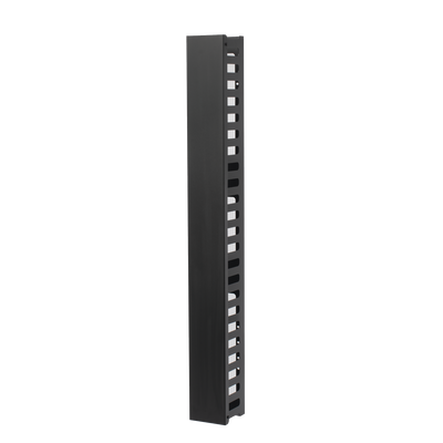 Organizador de Cable Vertical de 24 Unidades Rack Sencillo, Compatible con Racks Serie EIRL y EIQR