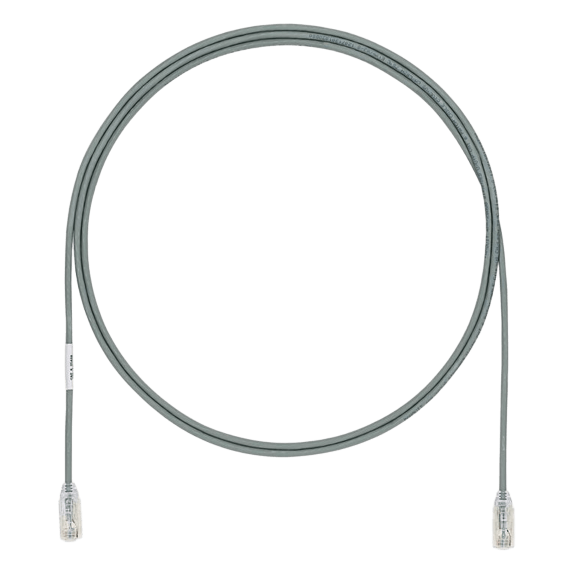 Cable de Parcheo UTP Cat6A, CM/LSZH, Diámetro Reducido (28AWG), Color Gris, 0.91 Metros (3 Pies)