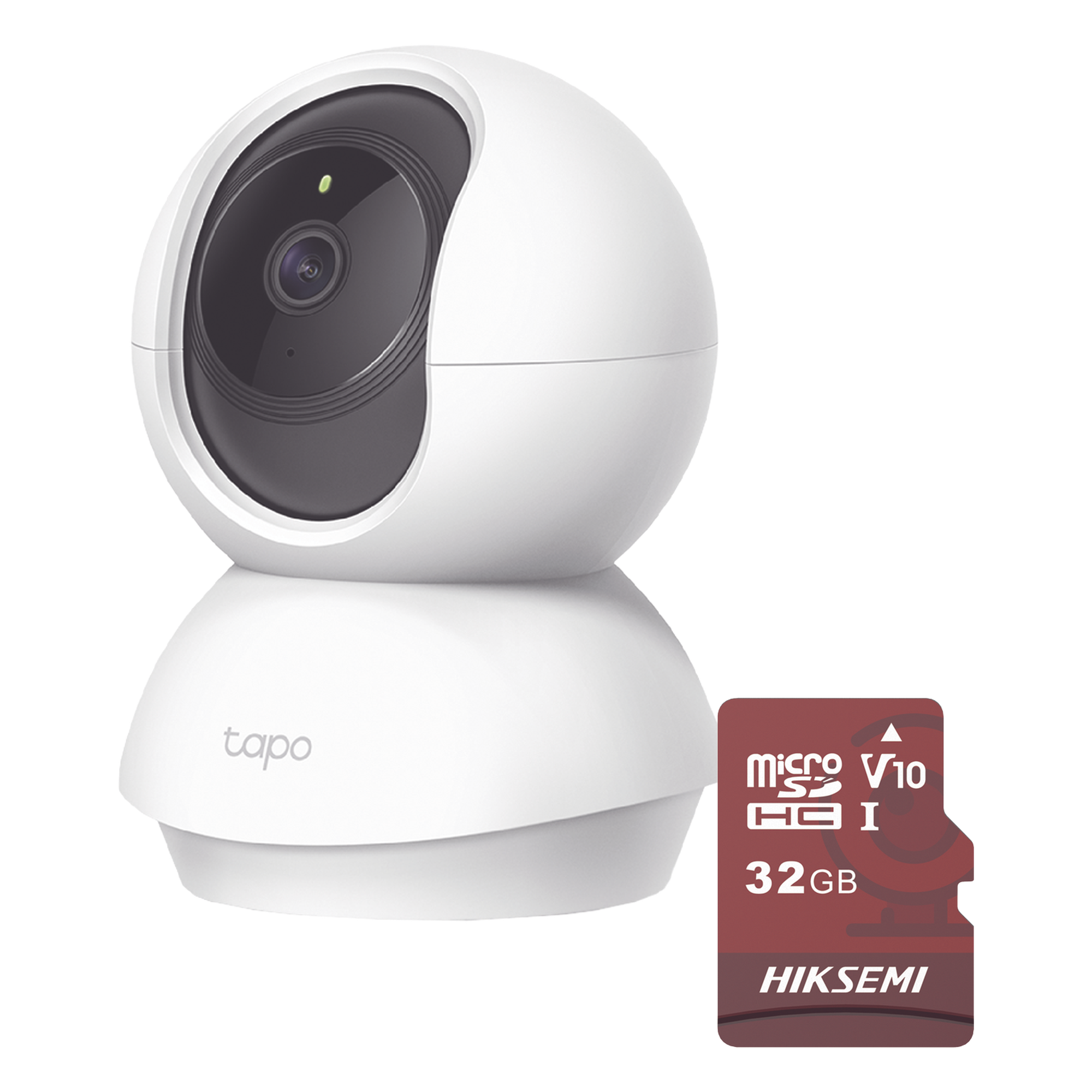 Kit de Cámara IP Wi-Fi / Incluye 1 Pieza Modelo TAPOC200 / 2 Megapixel / Utiliza La App Tapo / 1 Memoria Micro SD Hiksemi Modelo HS-TF-E1/32G — TP-LINK · SKU TAPOC200/HS32