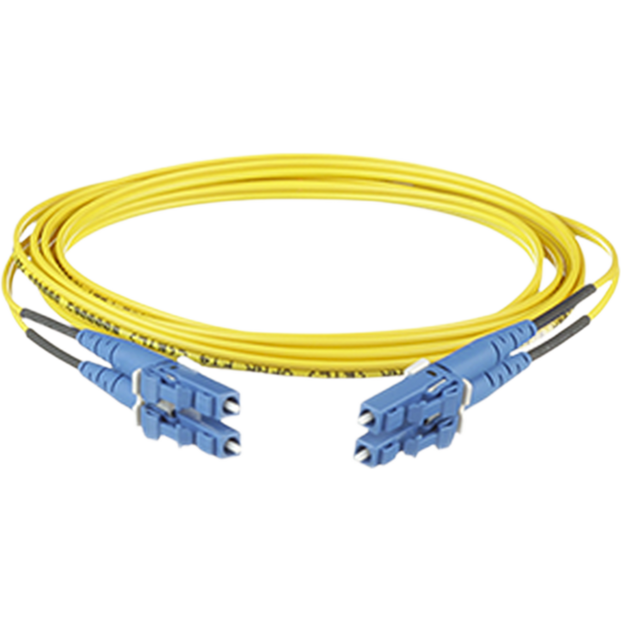 Jumper de Fibra Optica Monomodo 9/125 OS2, LC-LC Duplex, OFNR (Riser), Color Amarillo, 5 Metros (16.40 Pies)