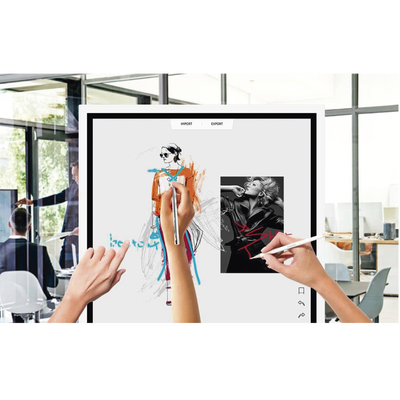 Display FLIP WiFi Interactivo de 55" con Lápiz Táctil.  Puertos USB/LAN/RS232/HDMI/Salida Touch