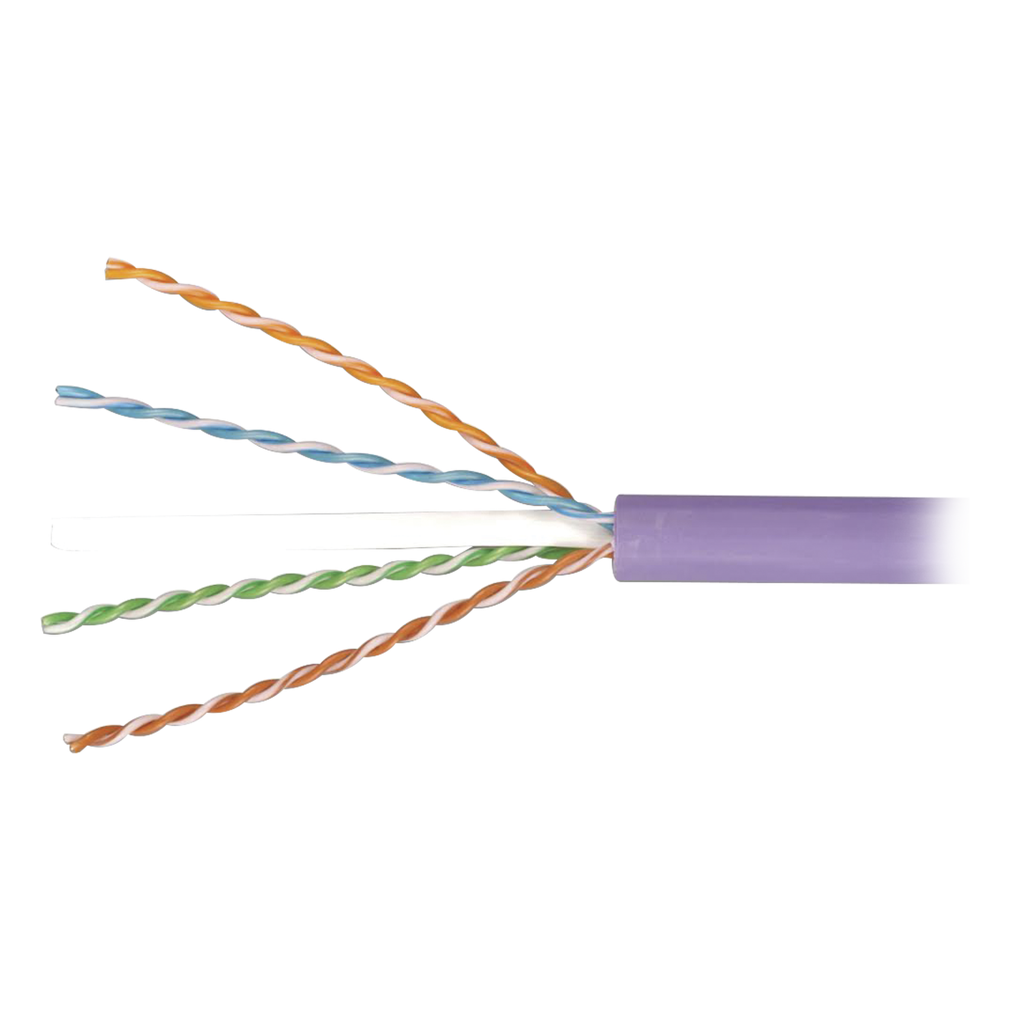 Bobina de Cable Blindado F/UTP de 4 Pares, Z-MAX, Cat6A, Soporte de Aplicaciones 10GBase-T, LS0H (Libre de Gases Toxicos), Color Violeta, 305 Metros (1000 Pies)