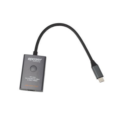 Adaptador USB-C a HDMI con Seguridad de Un Clic | Resolución 4K Ultra HD 60Hz | HDMI 2.0b 18 Gbps | DP 1.2a | Silenciamiento de Video Instantáneo | Protección ESD ±8kV | Audio 7.1 Canales | Compatibilidad Universal