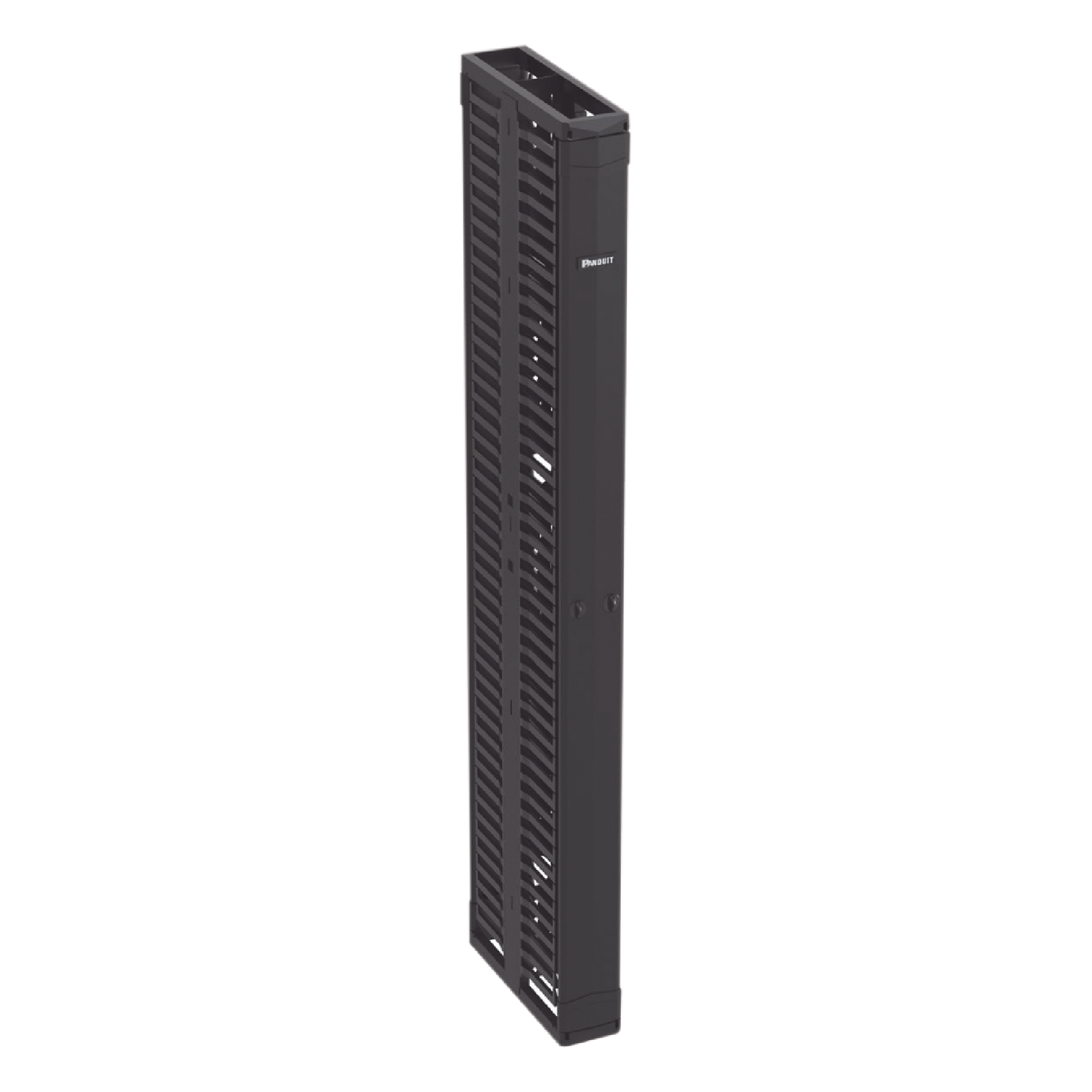 Organizador Vertical de Cables / Alta Densidad 45 RU / Doble Frontal y Posterior / 6 in (152 mm) Ancho / Acero y ABS / Push-to-Close — PANDUIT · SKU PR2VD06