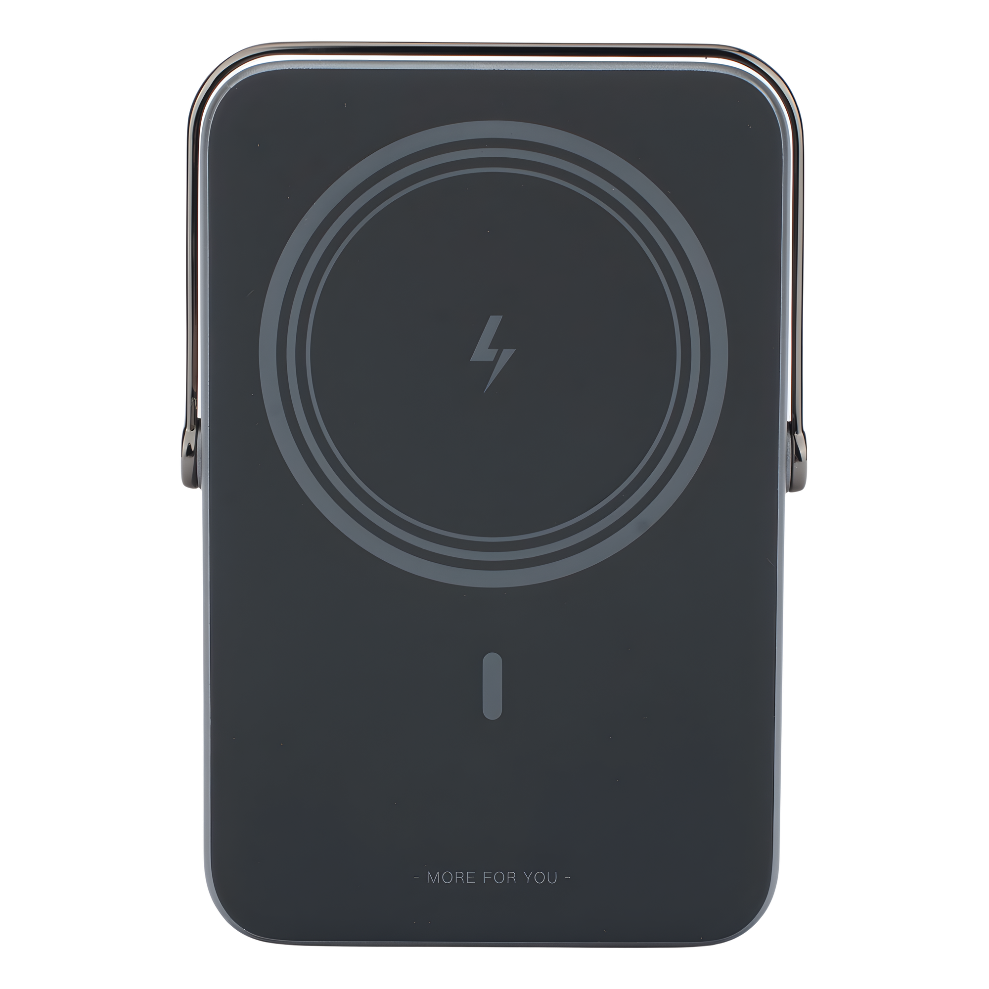 Power Bank Serie UNO Inalambrico | 10000mAh | 7.5W/20W  |  Con Emojis de Estado | Carga Rápida USB-C Bidireccional  | Pantalla TFT  Inteligente | Con Holder | Color Grey.