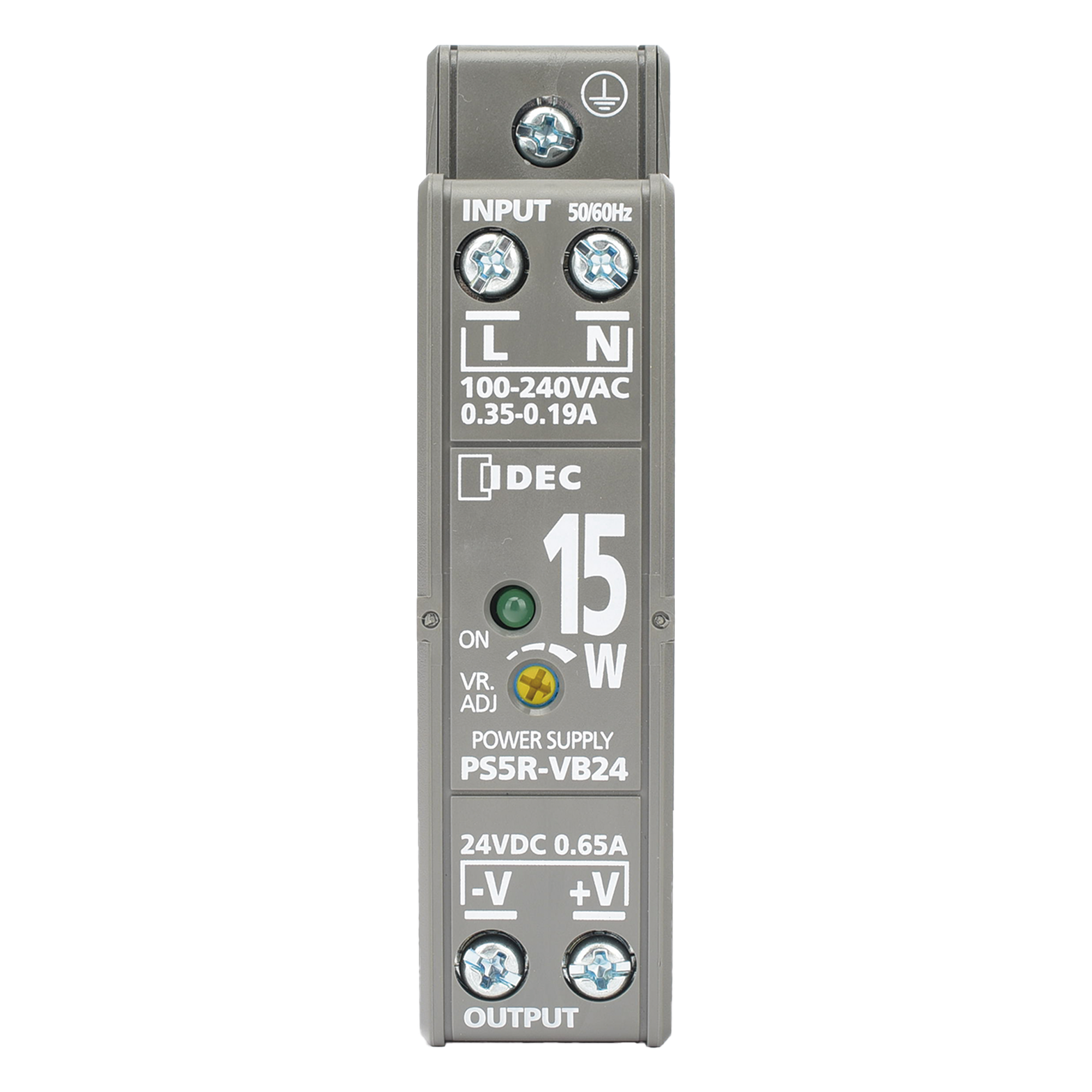 Fuente de Alimentación Conmutada / 24 Vdc / 15 W / Riel DIN / Entrada Universal 100-240 Vac