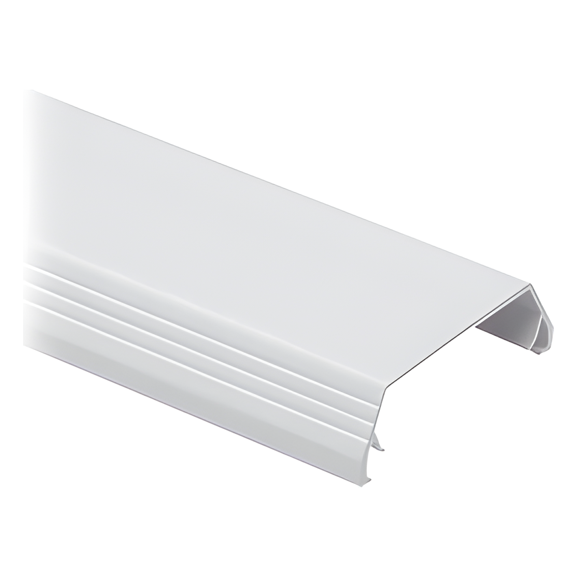 Cubierta (Tapa) tipo bisagra para canaleta T-45, de PVC rígido, 60.3 x 19.1 x 2438.4 mm, Color Blanco Mate — PANDUIT · SKU T45CIW8