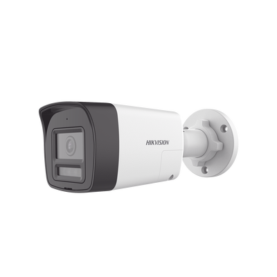 [Audio Bidireccional + Dual Light + ColorVu] Bala TURBOHD 3K  (5 Megapixel) / Lente 2.8 mm Angulo de vision 112° / 30 mts IR EXIR + 20 mts Luz Blanca / Micrófono y Bocina Integrado / Exterior IP67 / Metal / dWDR — HIKVISION · SKU DS-2CE16K0T-LTS
