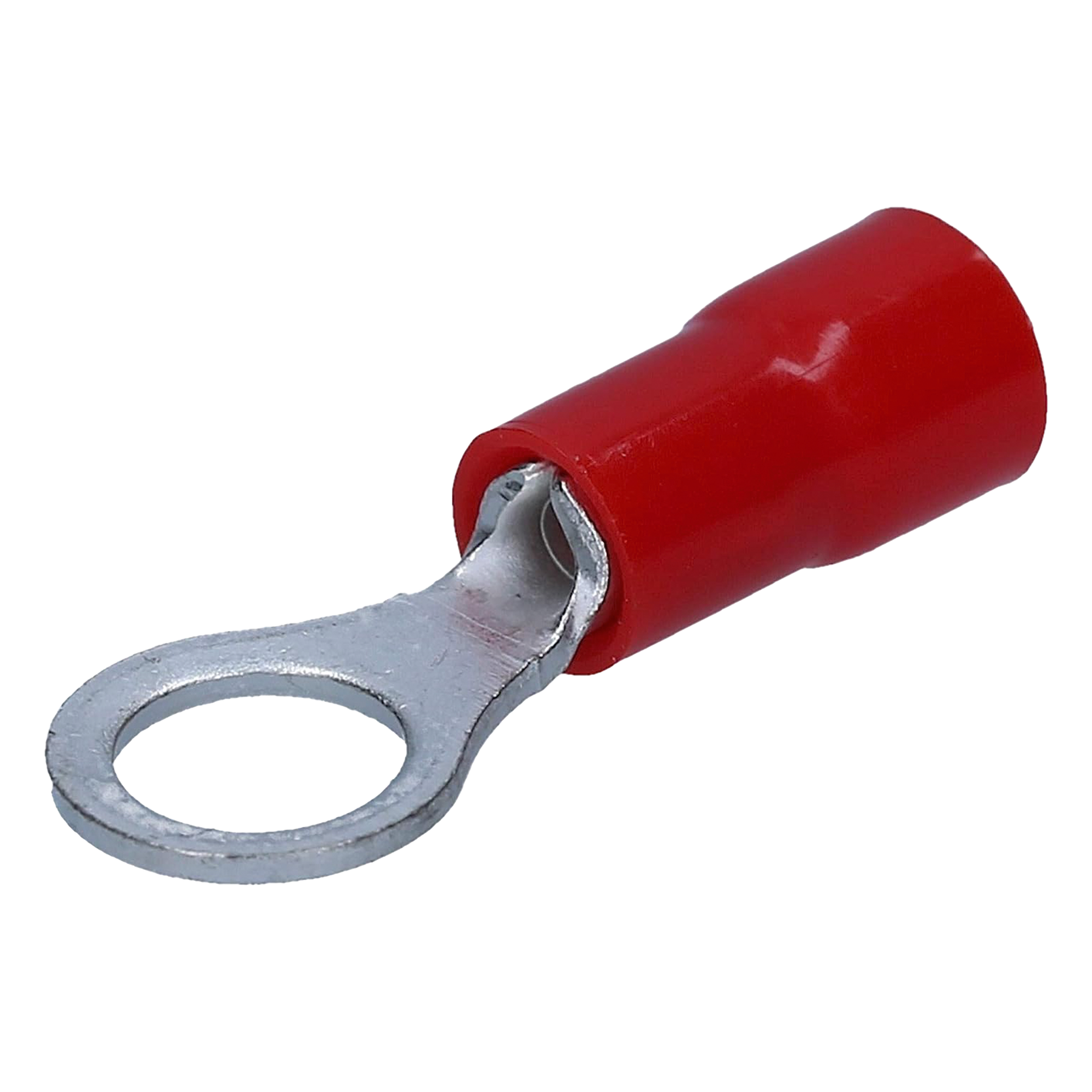 Terminal tipo ojo / 1 /  4 " / 22 - 16 AWG / Rojo / Paquete de 25 piezas. — EPCOM POWERLINE · SKU AE34150