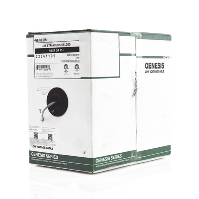Bobina de 305 Metros (1000 Pies) de Cable / 6 x 22 AWG Blindado / Riser / Color Gris / Para Aplicaciones de Audio, Seguridad y Control