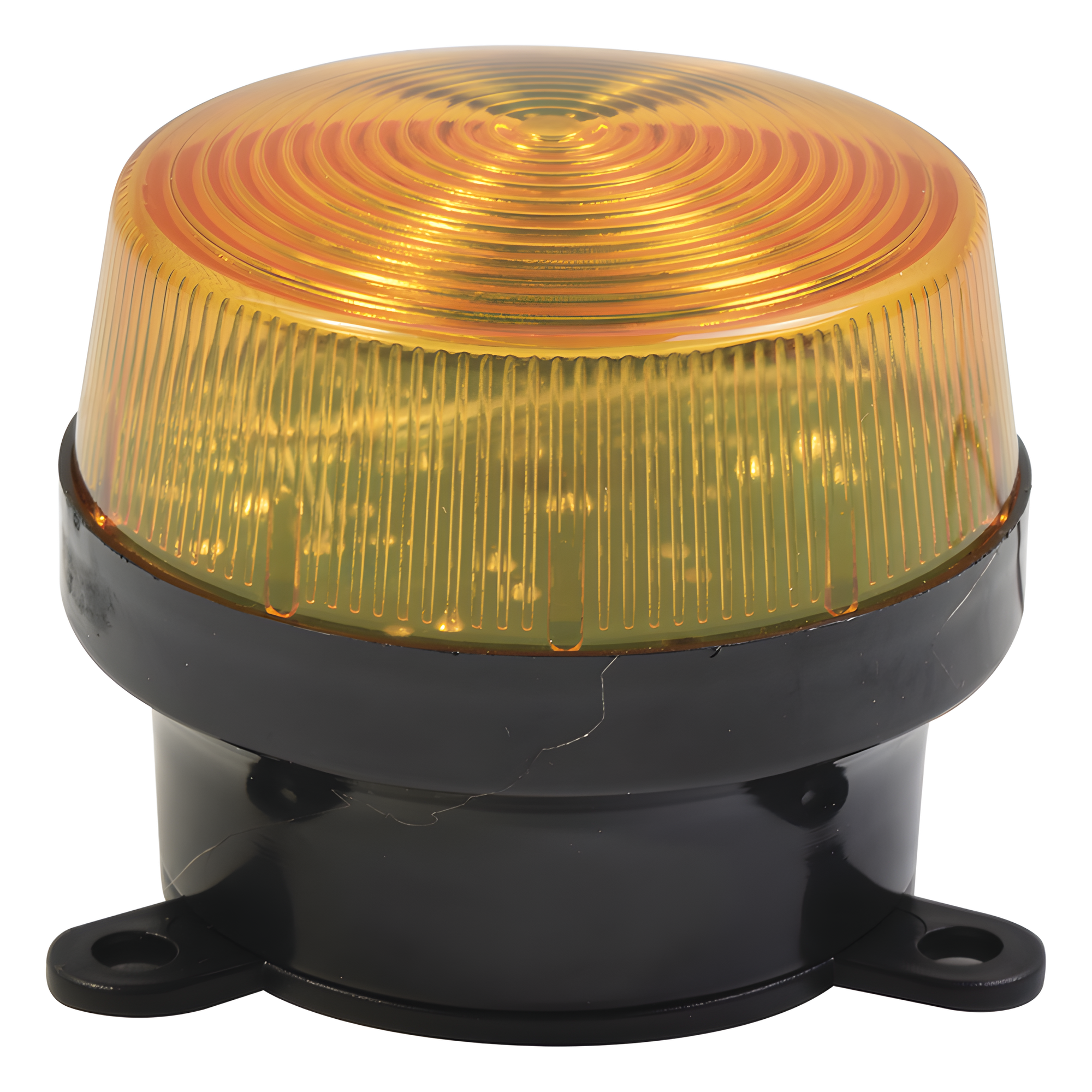 Mini estrobo color Amber con montaje de pestaña. — SFIRE · SKU SF-STRA