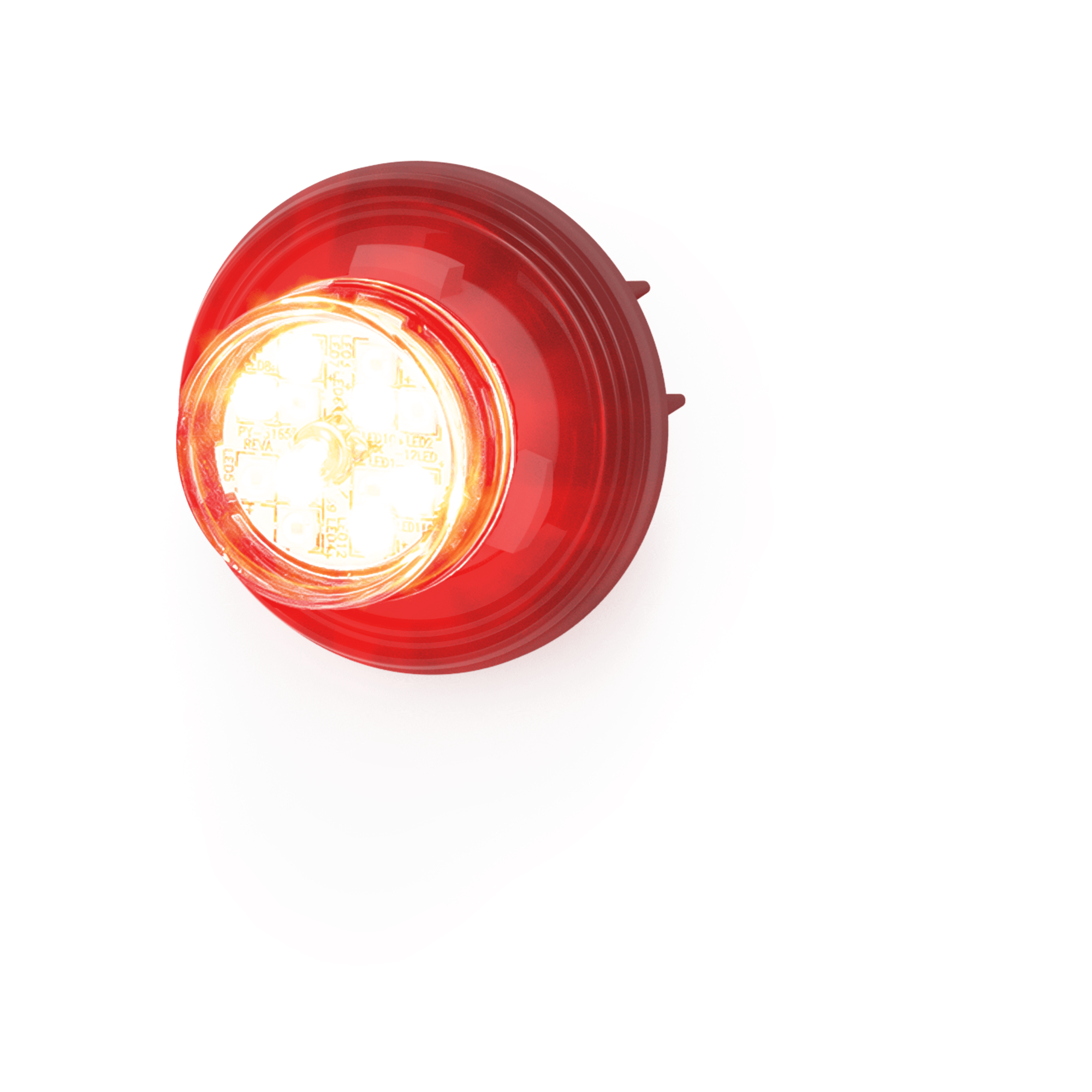 Estrobo Oculto de 12 LED, Rojo/Azul, Bisel Negro, Lente Transparente — ECCO · SKU CD9012RB