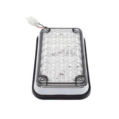 Luz de Advertencia de 6X4", Bicolor Rojo/Claro, Ideal para Ambulancias