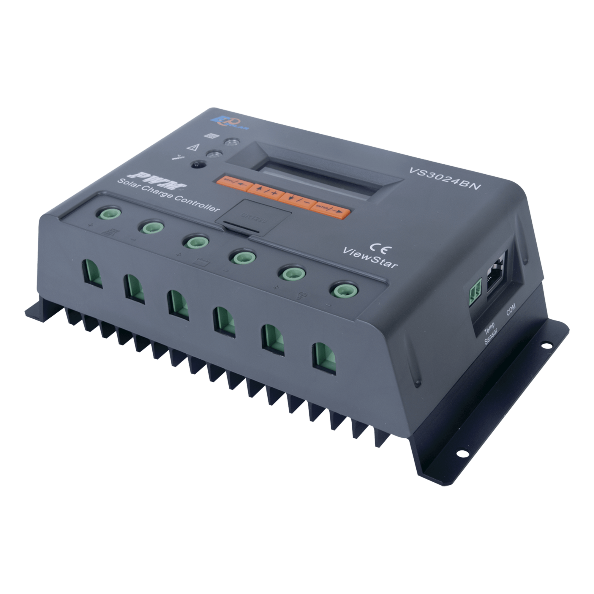 Controlador Solar de Carga y Descarga PWM 12/24V 30A con Display, Parámetros Configurables — EPEVER · SKU VS-3024-BN