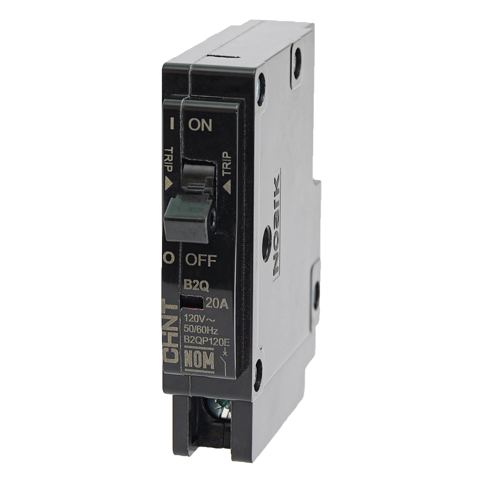  Interruptor Termomagnético Enchufable, Serie: B2Q, 1P, 20A, 120/240V (SKU:1002263)  — CHINT · SKU B2QP120E