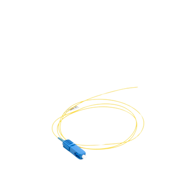 Pigtail de Fibra Óptica SC/UPC Simplex, Monomodo OS1/OS2 XGLO, OFNR, Color Amarillo, 1 Metro (3.28 Pies)