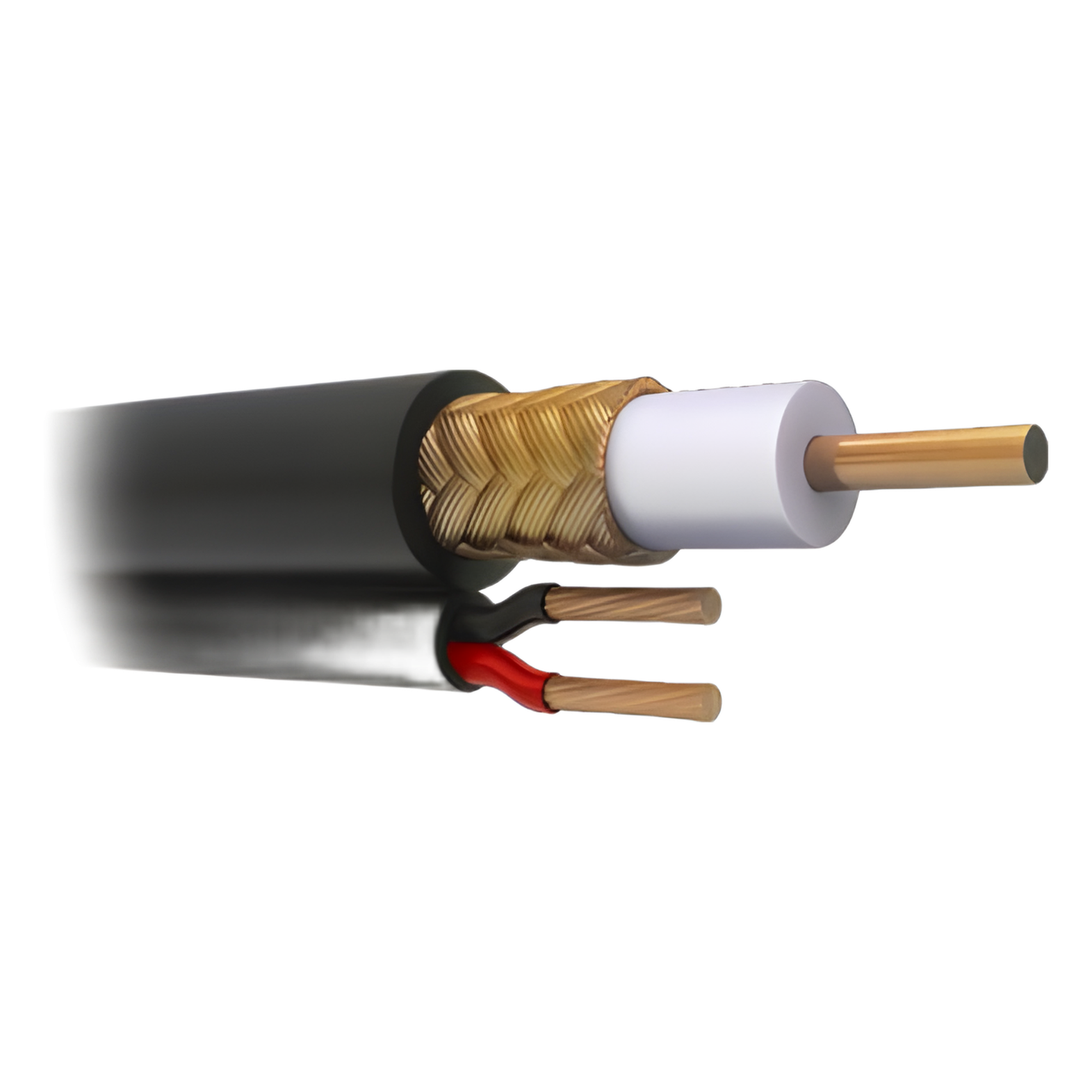 Bobina de 305 Metros (1000 Pies) de Cable Coaxial RG59 Siamés, Malla de Cobre, Hecho en México, Optimizado para HD. Aplicación para Intemperie. (Forro Grabado con la Marca SYSCOM)