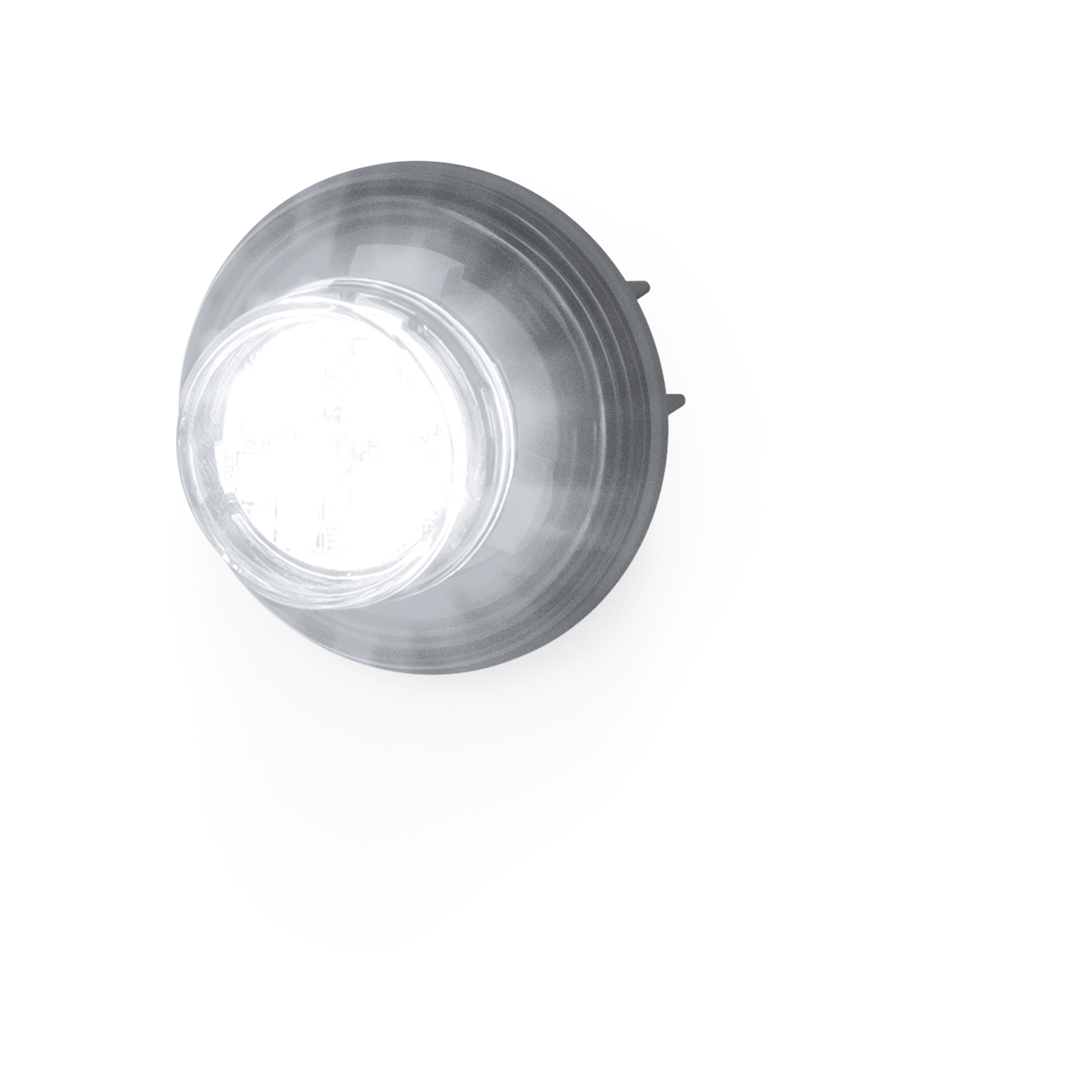 Estrobo LED Oculto / 12 LEDs / Azul/Blanco / 12-24 V DC / Lente Transparente / Bisel Negro