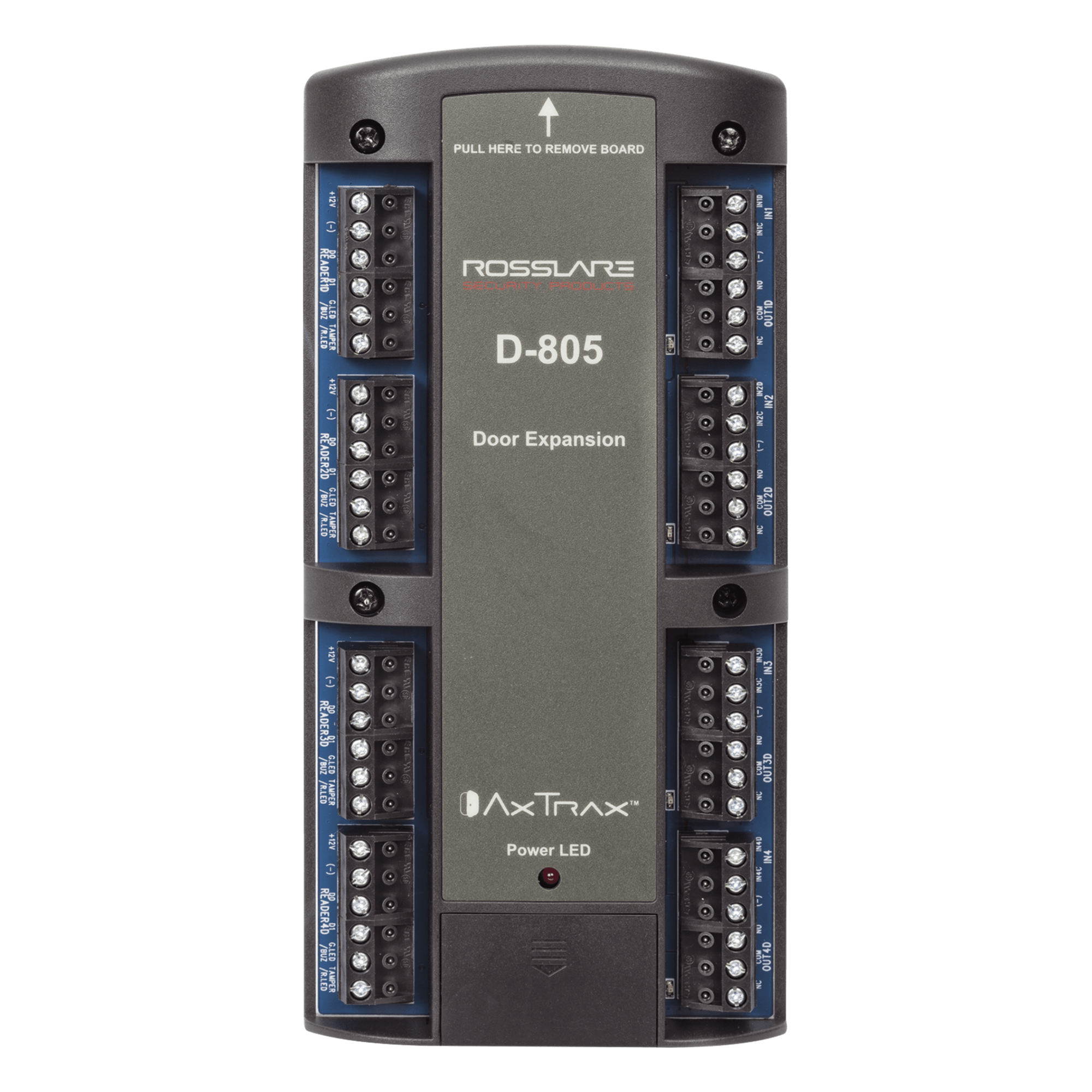 Tablilla de expansión, 4 lectores a AC825 — ROSSLARE SECURITY PRODUCTS · SKU D-805