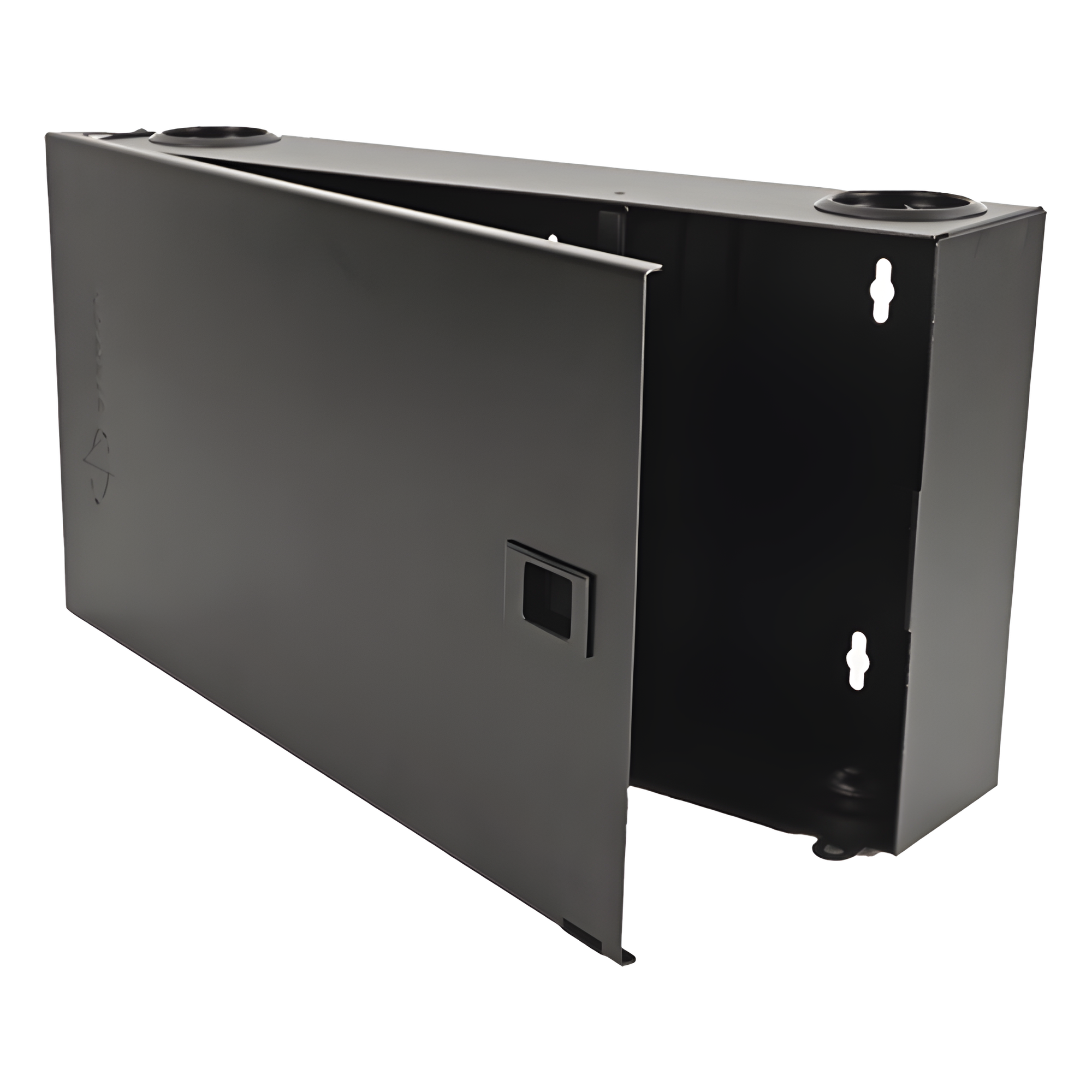 (Lvw-F4-01) Fiber, Enclosure, Lightverse, Wall Mount, Fixed Access, 4 Openings, Black — SIEMON · SKU LVW-F4-01