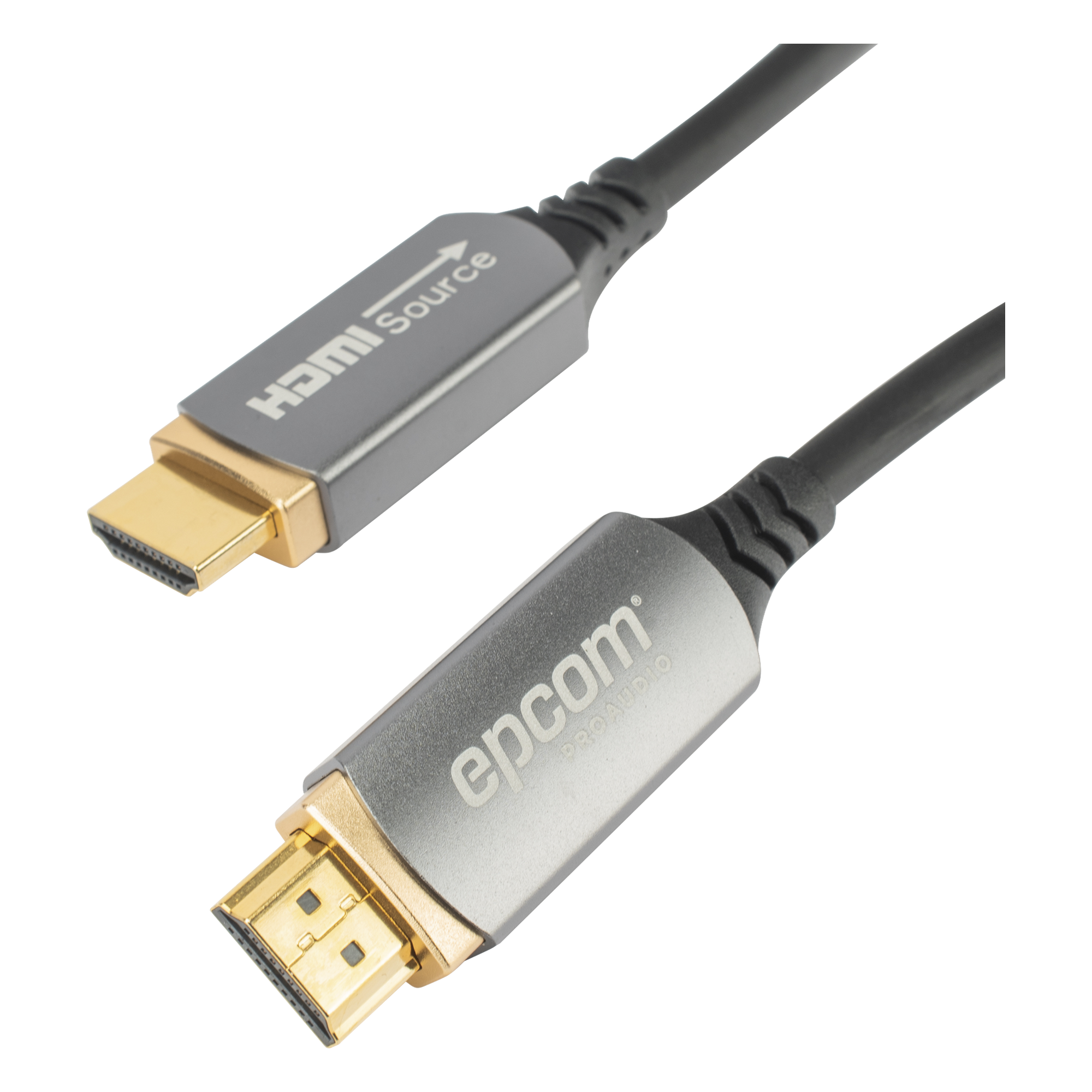 Cable HDMI de Fibra Óptica de 15 Metros (49.21 Pies) | Alta Definición | Versión 2.1 | Alta Velocidad 18Gbps | 8K@60Hz | HDCP 2.2 | Resistente a EMI y RFI — EPCOM PROAUDIO · SKU EP-FOH-8K-15M