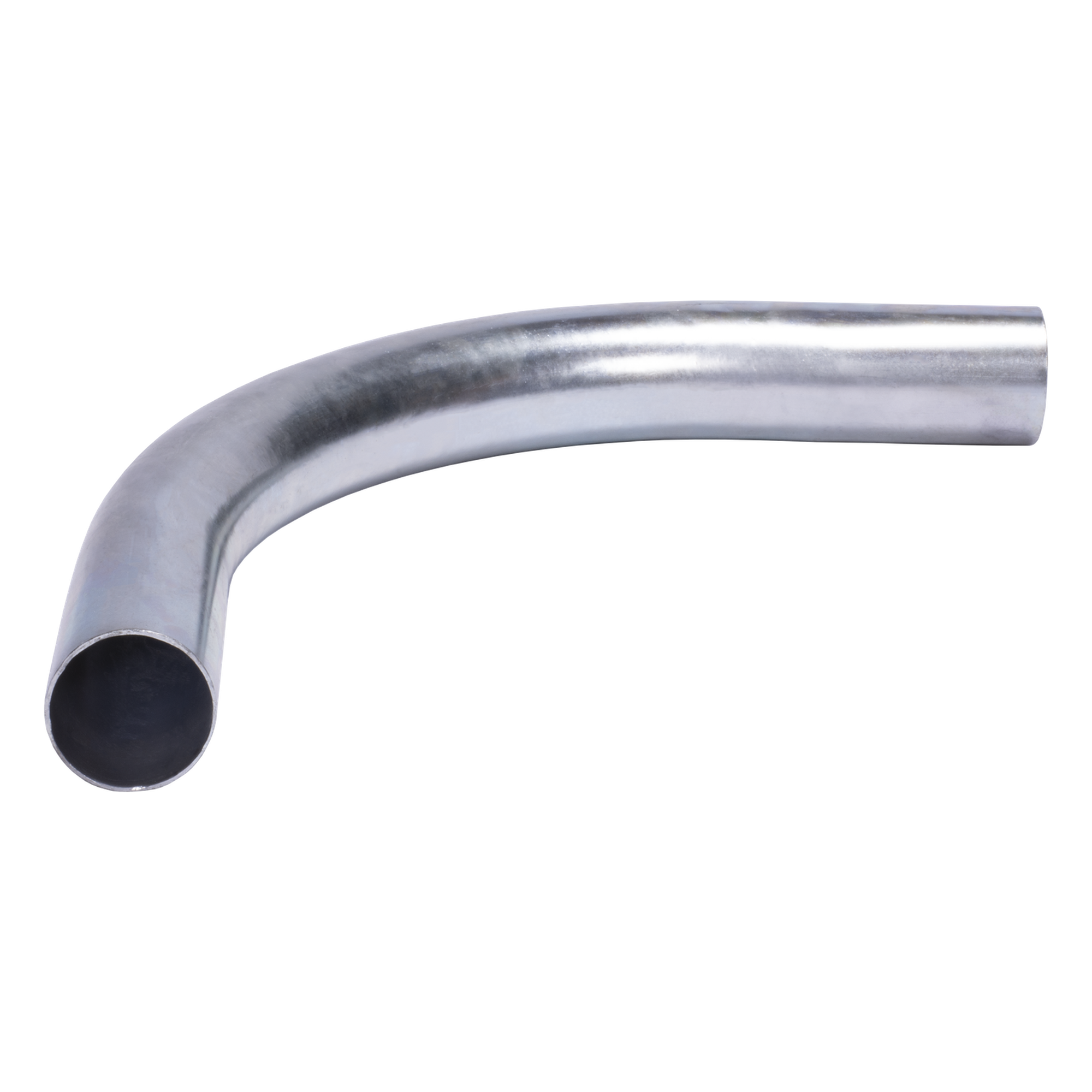 Curva/Codo de 90° de 1 1/2" (38mm) pared delgada galvanizado etiqueta verde — JUPITER · SKU JU-PD-112-COD