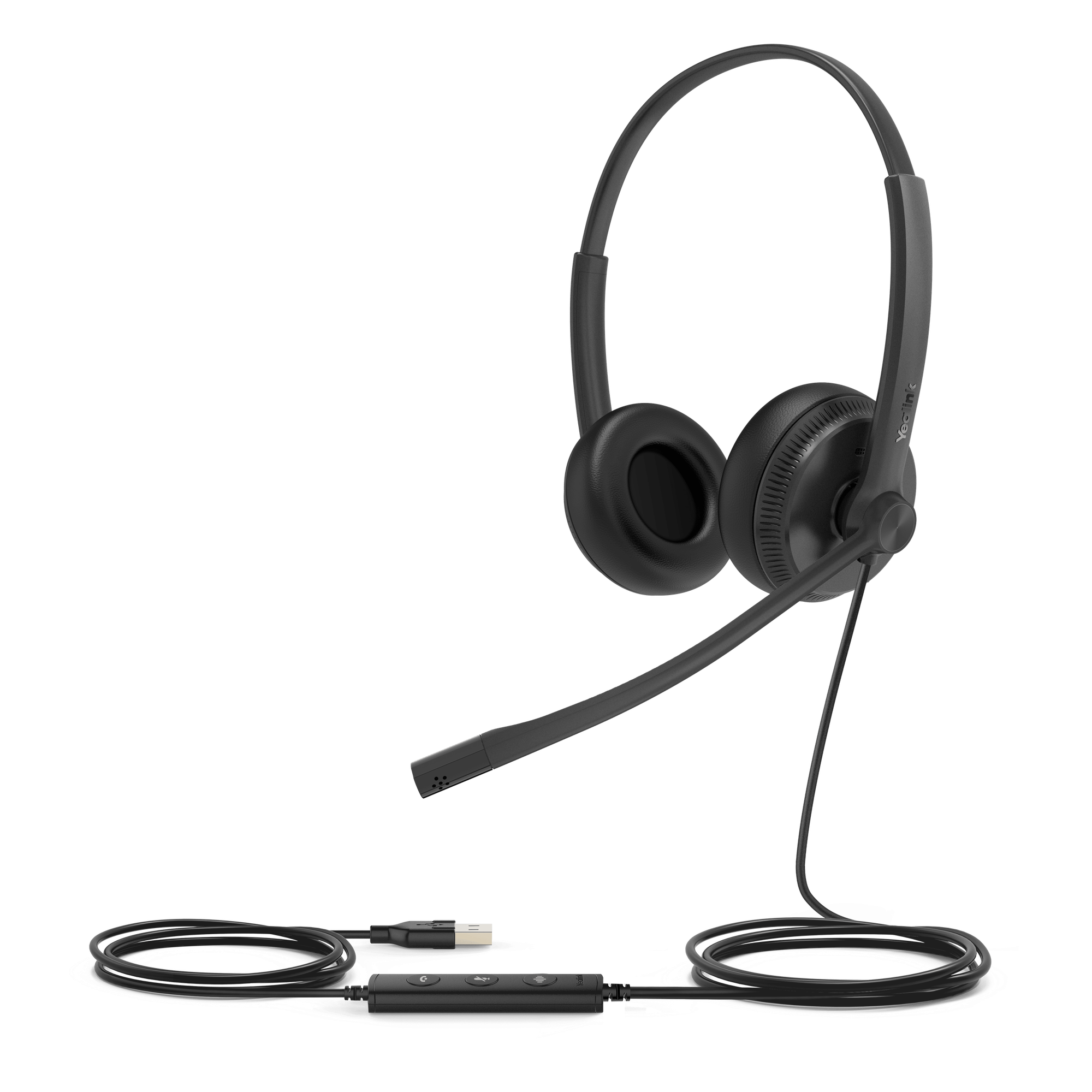 Diadema Alámbrica UH34 Dual de Yealink USB Compatible con Teléfonos IP y Computadoras. — YEALINK · SKU UH34-DUAL-UC
