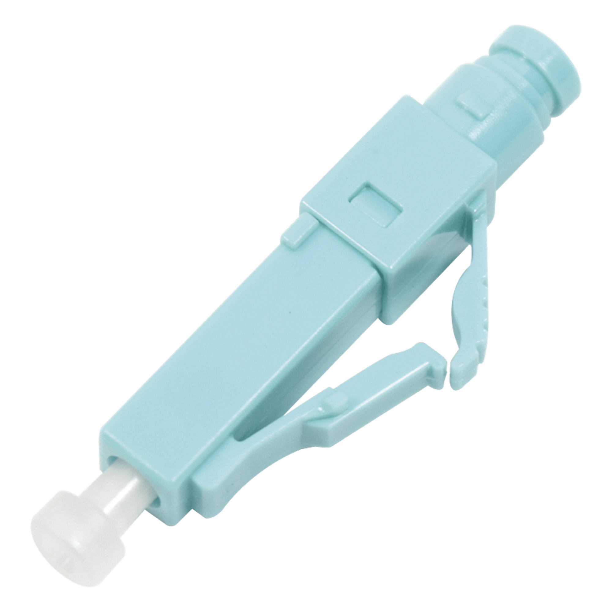 Conector de Fibra Óptica Pre-Pulido LightBow LC Simplex, Multimodo 50/125 (OM3/OM4), Re-Terminable, Color Aqua — SIEMON · SKU FC1-LB-LC5-9AQ