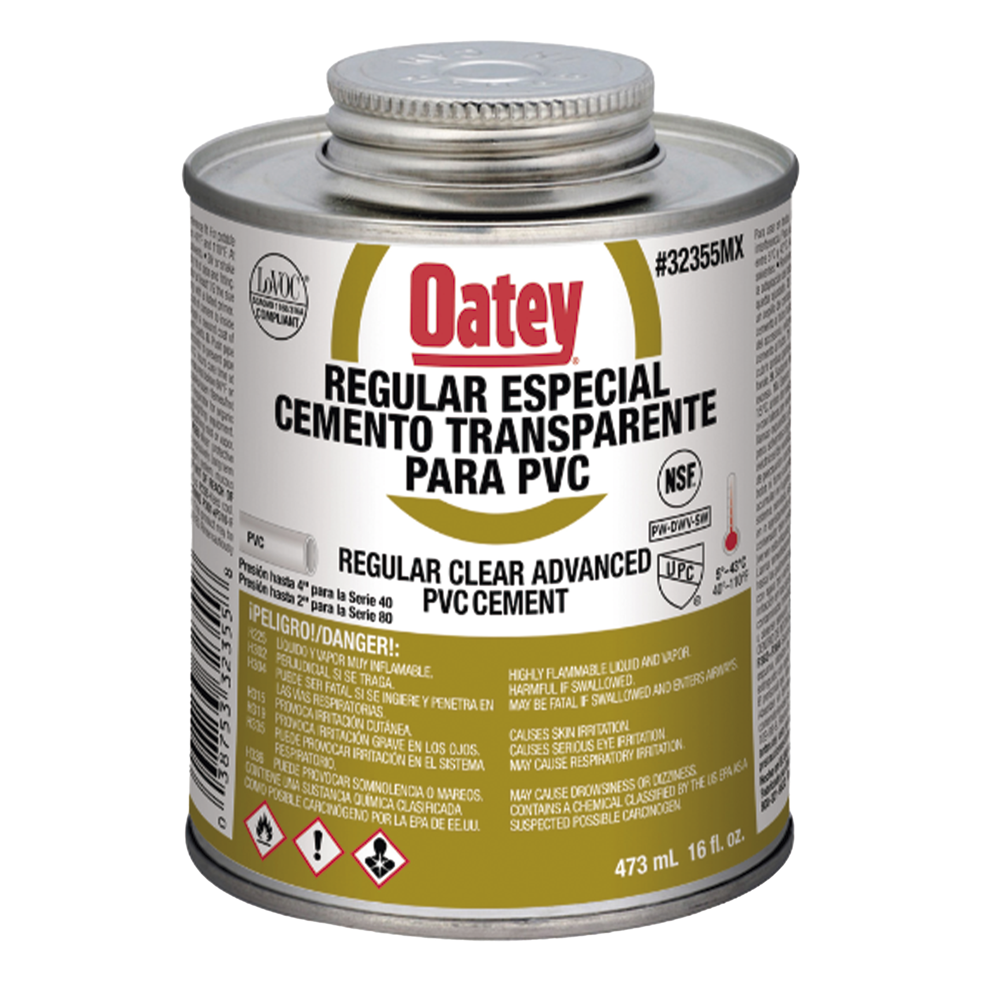 Pegamento / Cemento Claro de 473 ml para Tubo Conduit PVC Pesado. — AMANCO-WAVIN · SKU ATUP16PE
