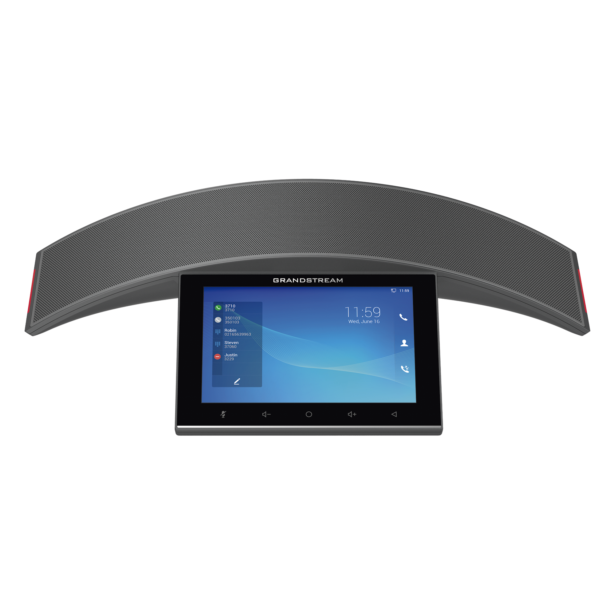 Teléfono - Audioconferencias IP Android 10, 12 líneas SIP con 12 cuentas, pantalla táctil 8", puertos Gigabit, Wi-Fi, Bluetooth, PoE, codec Opus, IPV4/IPV6 con gestión en la nube GDMS