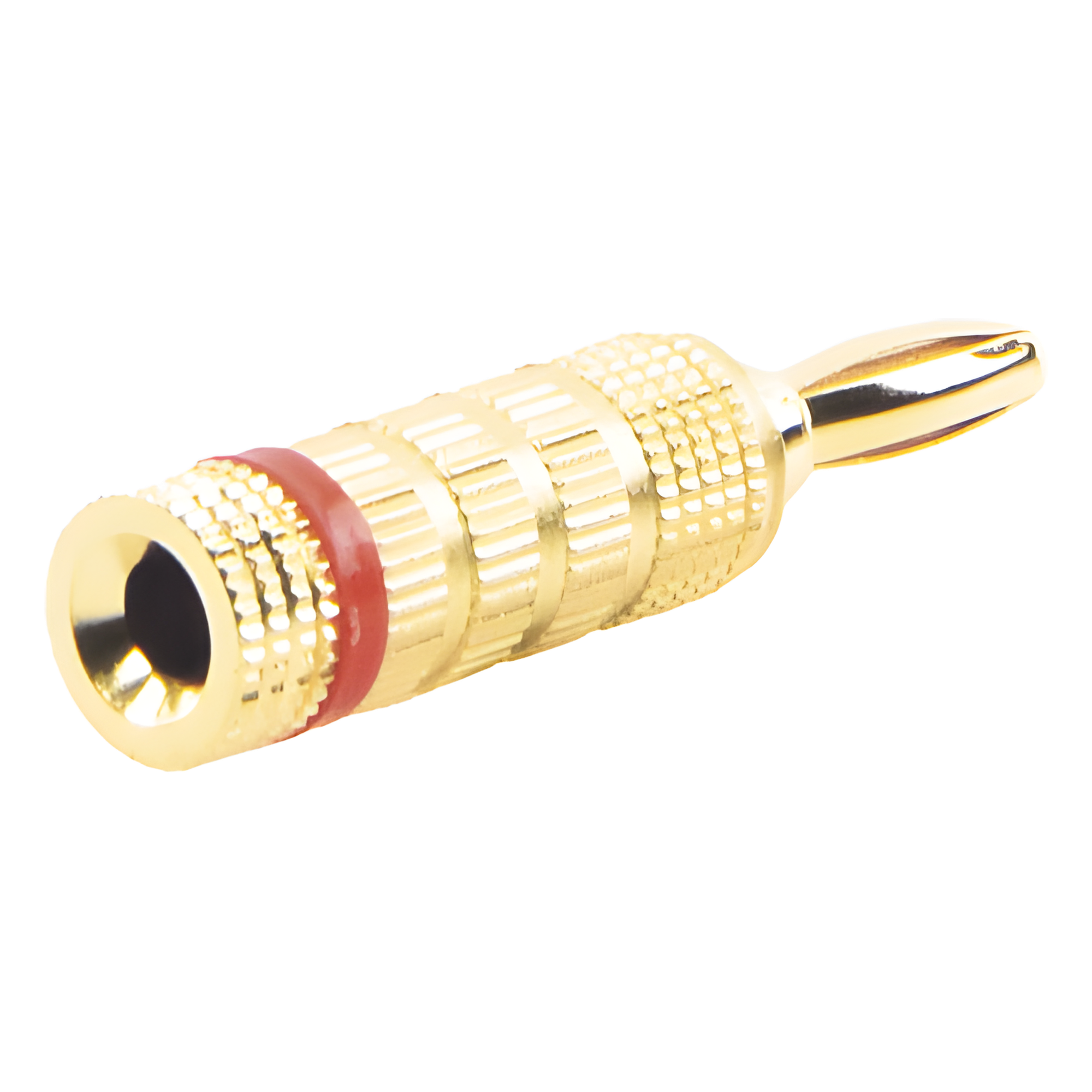 Conector Banana Tipo Tornillo para Bocinas | Instalaciones Profesionales de Audio | Chapado en Oro | Color Rojo (1 Pieza) — EPCOM PROAUDIO · SKU EP-BSCR