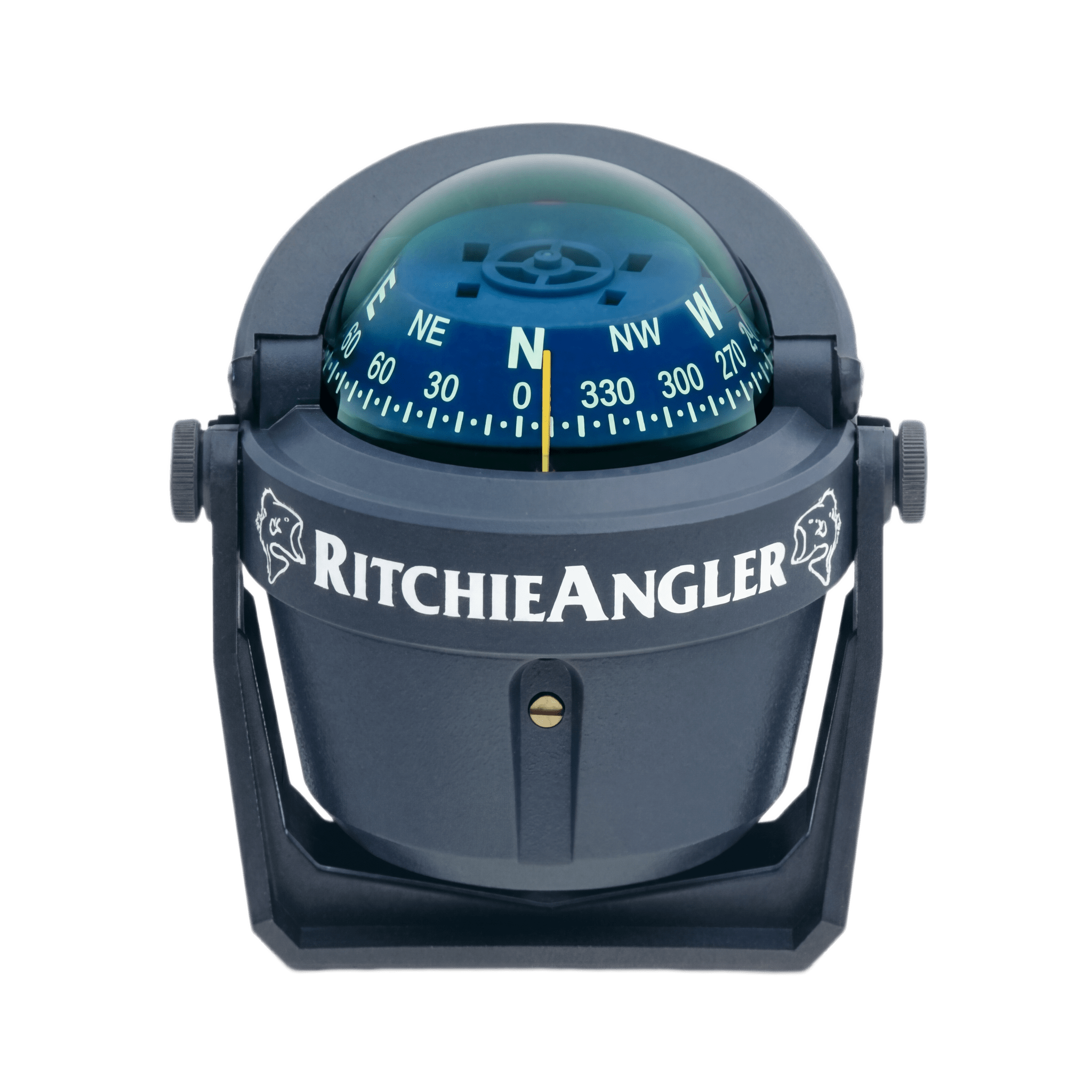 Brújula de Navegación Marítima RitchieAngler RA-91 / Montaje en Bracket / Dial 2 3/4" (70 mm) / Iluminación Nocturna Verde / DirectiveForce Magnets / Acabado Gris Anti-Reflejo / 100% Reparable
