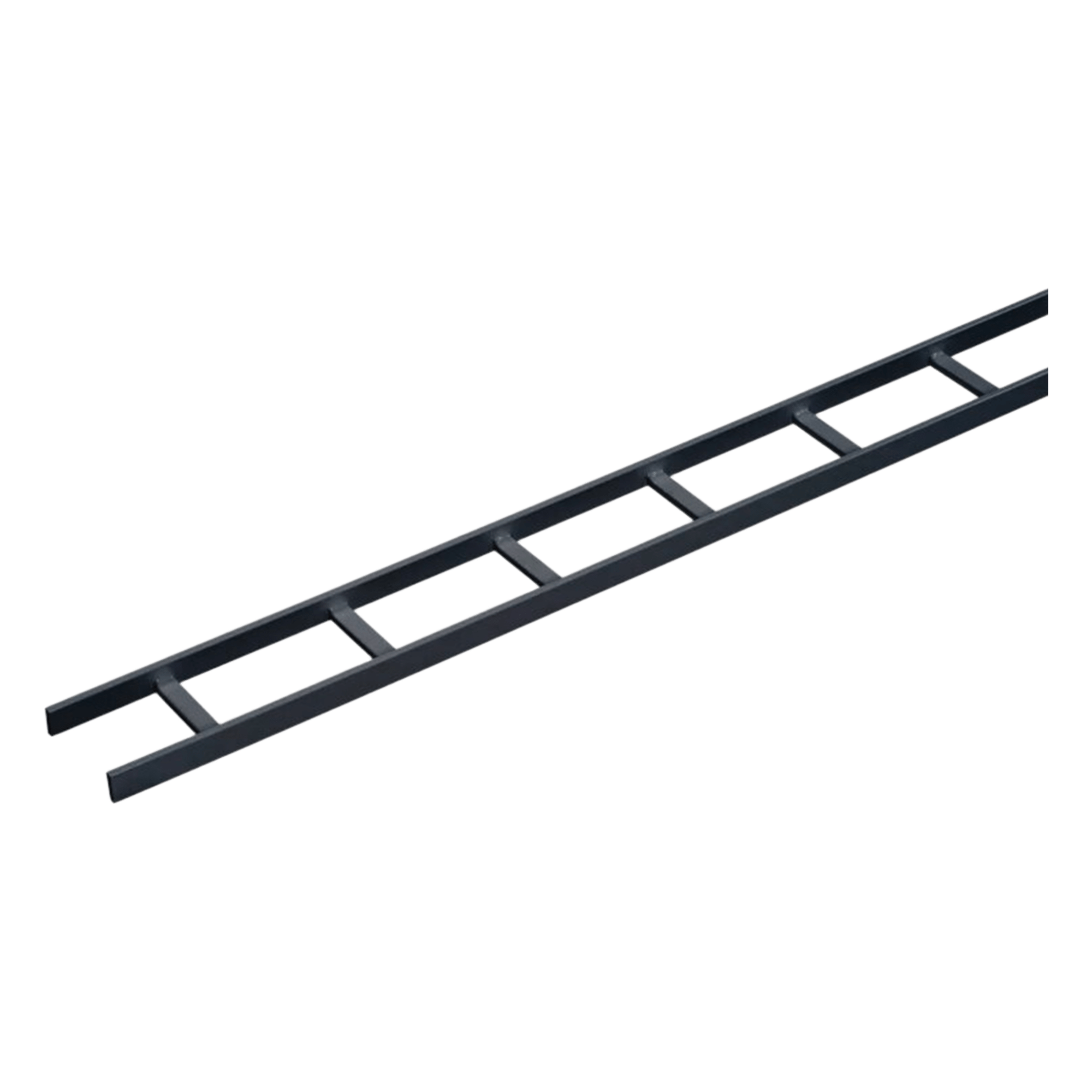 Charola Tipo Escalerilla de Secciones Rectas, 12 in (305 mm) de Ancho, Travesaños a Intervalos de 9 in (229 mm), Tramo de 10 ft (3.05 m), de Acero, Color Negro — HOFFMAN · SKU LSS12BLK