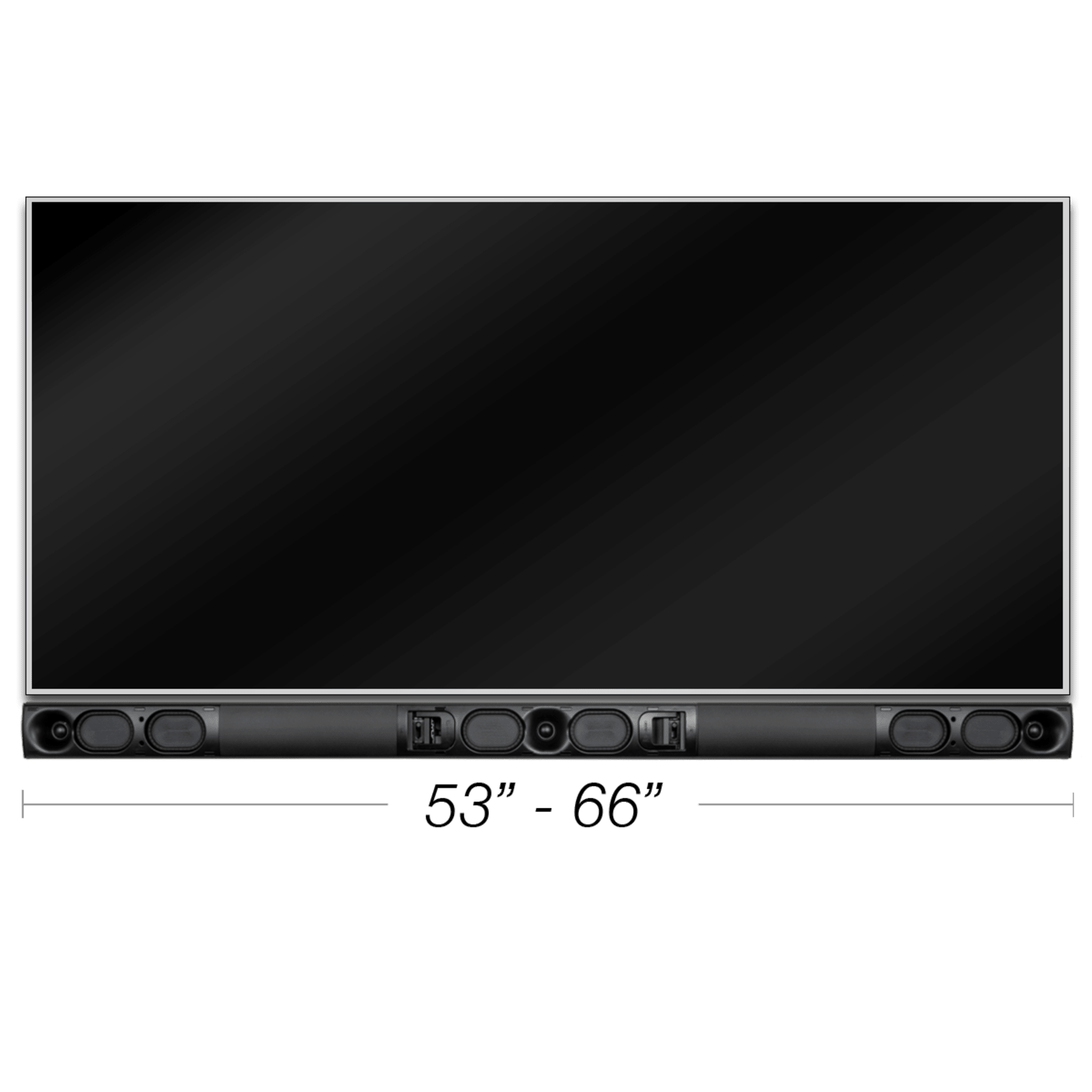 Soundbar Adapt / Custom Length / TruMount Tecnología / 105W RMS por Canal / Acabado en Acero Pintable / LCR Pasiva